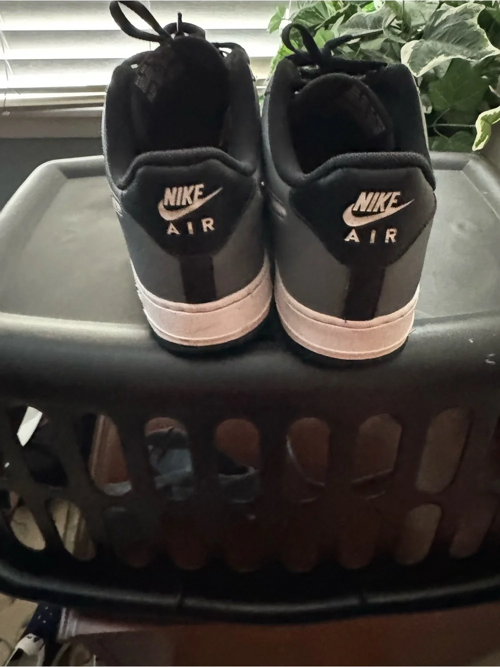 Nike Low-Top Sneakers in Gray, Black and White Air Force Ones size 11